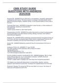 Package deal for CERTIFIED BRAIN INJURIES CERTIFIED BRAIN INJURY SPECIALIST PRACTICE QUESTIONS WITH ELABORATED ANSWERS 2025&sol;2026