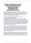 CARE OF WOMEN KSA 2025 2026 EXAM GUIDE WITH  QUESTIONS AND  ANSWERS&lpar;100&percnt;  GUARANTEED PASS&rpar; 