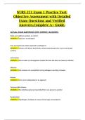 NURS 221 Exam 1 Practice Test&colon; Objective Assessment with Detailed Exam Questions and Verified Answers&comma;Complete A&plus; Guide&period;