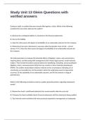 Study Unit 13 Gleim Questions with verified answers