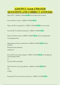 A220 PFCC Exam UPDATED  QUESTIONS AND CORRECT ANSWERS