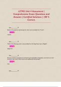   LETRS Unit 4 Assessment &vert; Comprehensive Exam Questions and Answers &vert; Certified Solutions &vert; 100 &percnt; Correct&period;       