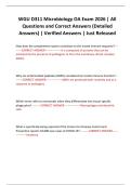 WGU D311 Microbiology OA Exam 2026 &vert; All Questions and Correct Answers &lpar;Detailed Answers&rpar; &vert; Verified Answers &vert; Just Released