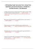C 39 Roofing Trade Test Latest Test &vert; Actual Test Questions and Correct Answers &vert; Graded A&plus; &vert; Verified Answers &vert; Just Released