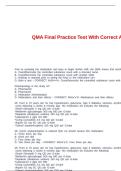 QMA Final Practice Test With Correct Answers