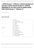 &period;&period;&period;NIHSS Group C - Patients 1-6 EXAM Questions & Answers &vert; Latest Already Graded A&plus; UPDATE 2025&vert;2026 for me fully solved & updated 2025-2026 NIHSS Group C - Patients 1-6