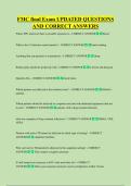 FMC final Exam UPDATED QUESTIONS  AND CORRECT ANSWERS