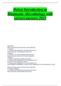 Delost Introduction to Diagnostic Microbiology with correct answers 2025