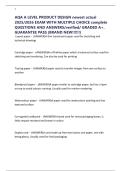 AQA A LEVEL PRODUCT DESIGN newest actual 2025&sol;2026 EXAM WITH MULTIPLE CHOICE complete QUESTIONS AND ANSWERS&sol;verified&sol; GRADED A&plus;&period; GUARANTEE PASS &lpar;BRAND NEW&excl;&excl;&excl;&excl;&excl;&excl;&rpar;