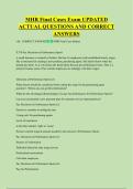 MHR Final Cases Exam UPDATED  ACTUAL QUESTIONS AND CORRECT  ANSWERS