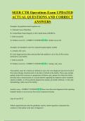 SEER CTR Operations Exam UPDATED  ACTUAL QUESTIONS AND CORRECT  ANSWERS