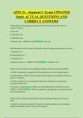 AINS 21 - Segment C Exam UPDATED  Study ACTUAL QUESTIONS AND  CORRECT ANSWERS