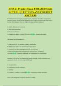 AINS 21 Practice Exam UPDATED Study  ACTUAL QUESTIONS AND CORRECT  ANSWERS