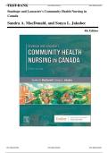 Test Bank - Stanhope and Lancasters Community Health Nursing in Canada&comma; 4th Edition &lpar;MacDonald&comma; 2022&rpar;&comma; Chapter 1-18 &vert; All Chapters