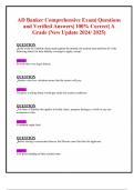 AD Banker Comprehensive Exam Questions and Verified Answers