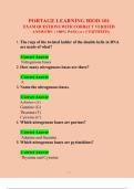 PORTAGE LEARNING BIOD 101 EXAM QUESTIONS WITH CORRECT VERIFIED ANSWERS &vert; 100&percnt; PASS &lpar;A&plus; CERTIFIED&rpar;
