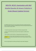 NGN PN- NCLEX -Examination with Well  Detailed Question & Answers Perfectly A&plus;  Grade &lpar;Newest Updated Version&rpar; 