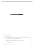 RNSG 1413 ACC NURSING EXAM 3 QUESTIONS WITH CORRECT ANSWERS