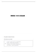 RNSG 1413 EXAM 2 QUESTIONS WITH CORRECT ANSWERS