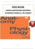 Test Bank For Anatomy and Physiology 2nd Edition by OpenStax  ISBN-9781711494050&comma; All 28 Chapters Covered&comma; Verified Latest Edition