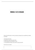 RNSG 1413 EXAM 1 POWER POINT & OBJECTIVE REVIEW QUESTIONS WITH CORRECT ANSWERS