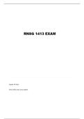 RNSG 1413 EXAM 4 BLUEPRINT QUESTIONS WITH CORRECT ANSWERS