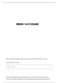 RNSG 1413 EXAM 1 SHERPATH ADAPTIVE QUIZZES  WITH CORRECT ANSWERS