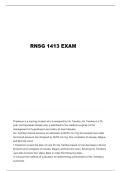 RNSG 1413 EXAM 2 CHAPTER REVIEW & CASE STUDIES QUESTIONS WITH CORRECT ANSWERS
