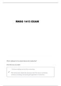 RNSG 1413 NURSING LEADERSHIP QUESTIONS WITH CORRECT ANSWERS