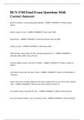 BCN 3740 Final Exam Questions With Correct Answers