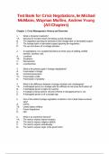 Test Bank for Crisis Negotiations 6th Edition by Michael McMains&comma; Wayman Mullins&comma; Andrew Young &lpar;All Chapters&rpar;