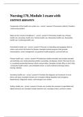 Nursing 170&comma; Module 1 exam with correct answers