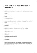 Nurs-170 EXAM 2 WITH CORRECT ANSWERS&period;