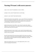 Nursing 170 exam 1 with correct answers&period;