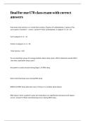 final for nur170 class exam with correct answers