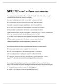 NUR 170 Exam 1 with correct answers&period;