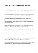 Nur 170 Exam 1 with correct answers