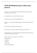 NUR 160-Hondros Exam 1 with correct answers