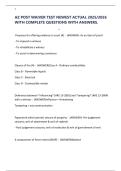 AZ POST WAIVER TEST NEWEST ACTUAL 2025&sol;2026 WITH COMPLETE QUESTIONS WITH ANSWERS&period;
