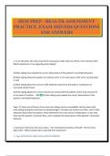 HESI PREP - HEALTH ASSESSMENT PRACTICE&period; EXAM 2025&sol;2026 QUESTIONS AND ANSWERS