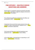 FIRE OFFICER 1 - MULTIPLE CHOICE  QUESTIONS AND ANSWERS
