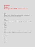 Uconnect Expert Exam Questions With Correct Answers