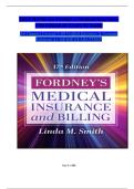 Test Bank for Fordney&rsquo;s Medical Insurance&comma; 17th Edition by Linda M&period; Smith all 20 chapters complete