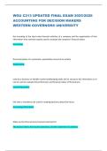 WGU C213 UPDATED FINAL EXAM 2025&sol;2026  ACCOUNTING FOR DECISION MAKERS  WESTERN GOVERNORS UNIVERSITY 