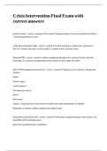 Crisis Intervention Final Exam with correct answers