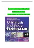 Complete Test Bank for Urinalysis and Body Fluids 7th Edition by Strasinger &vert; Verified Questions and Answers for All 17 Chapters &vert; Updated 2025