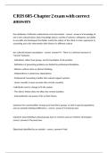 CRIS 605-Chapter 2 exam with correct answers