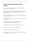 Trau& Cris Final exam with correct answers&period;