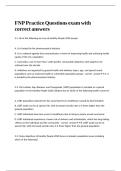 FNP Practice Questions exam with correct answers