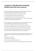 Capstone Leadership and Community Health exam with correct answers